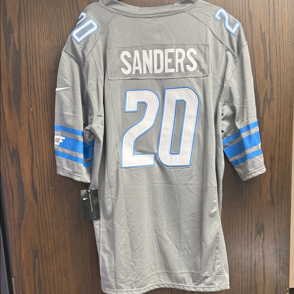 Nike Gray Barry Sanders Jersey